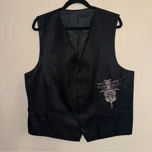 Meztizos Original Embroidered Black Vest Men’s Western Cowboy Grunge Medium